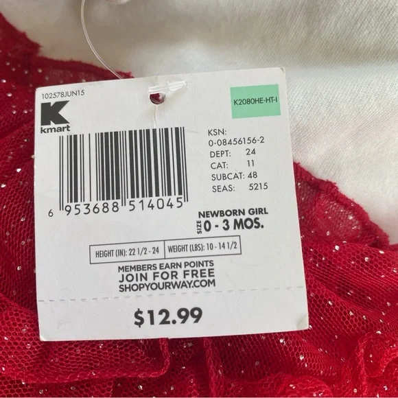 🪩Holiday Editions Red and White Infant Dress - Picture 9 of 9